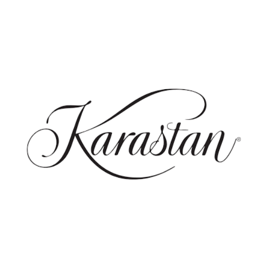Karastan flooring logo representing luxury carpet and rug collections known for craftsmanship, elegance, and timeless interior design.